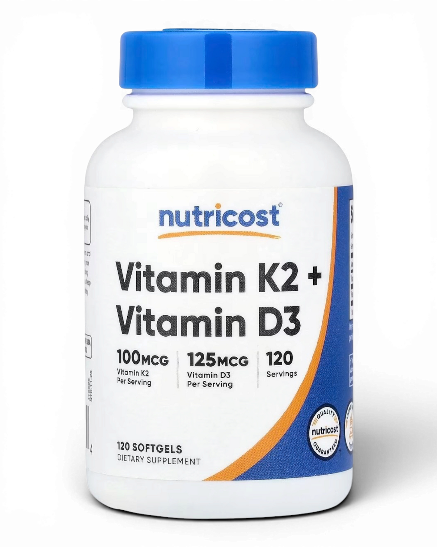 Nutricost Vitamina K2 + Vitamina D3 120 Cápsulas Blandas