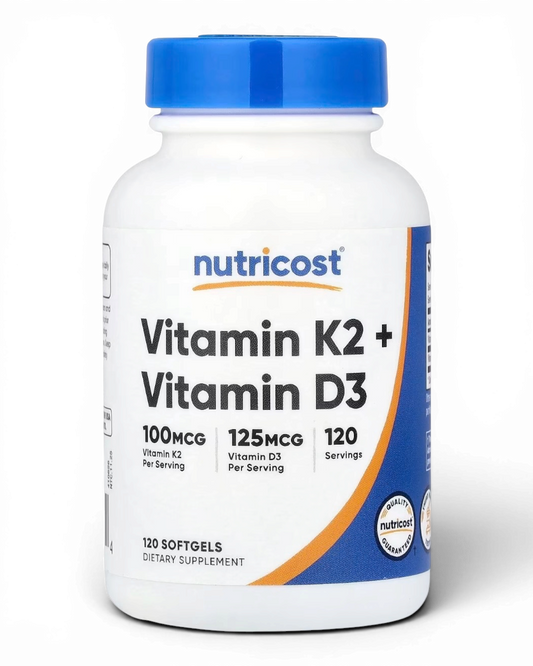 Vitamina K2 + Vitamina D3 Nutricost 120 Softgels