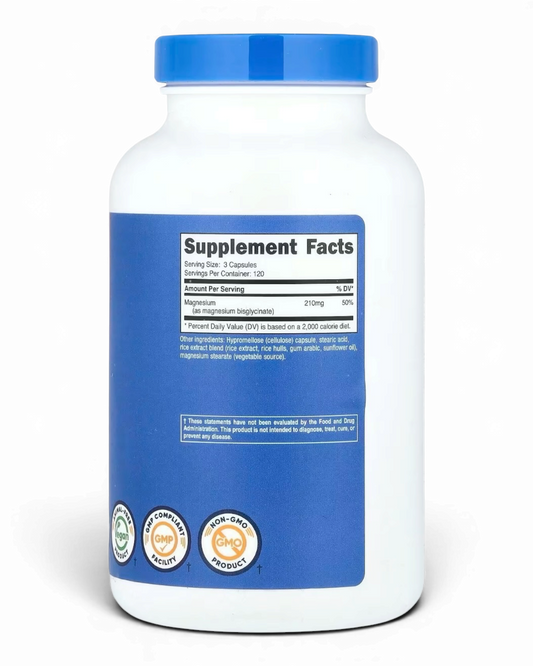 Nutricost Magnesio Glicinato 210 mg | 360 Cápsulas