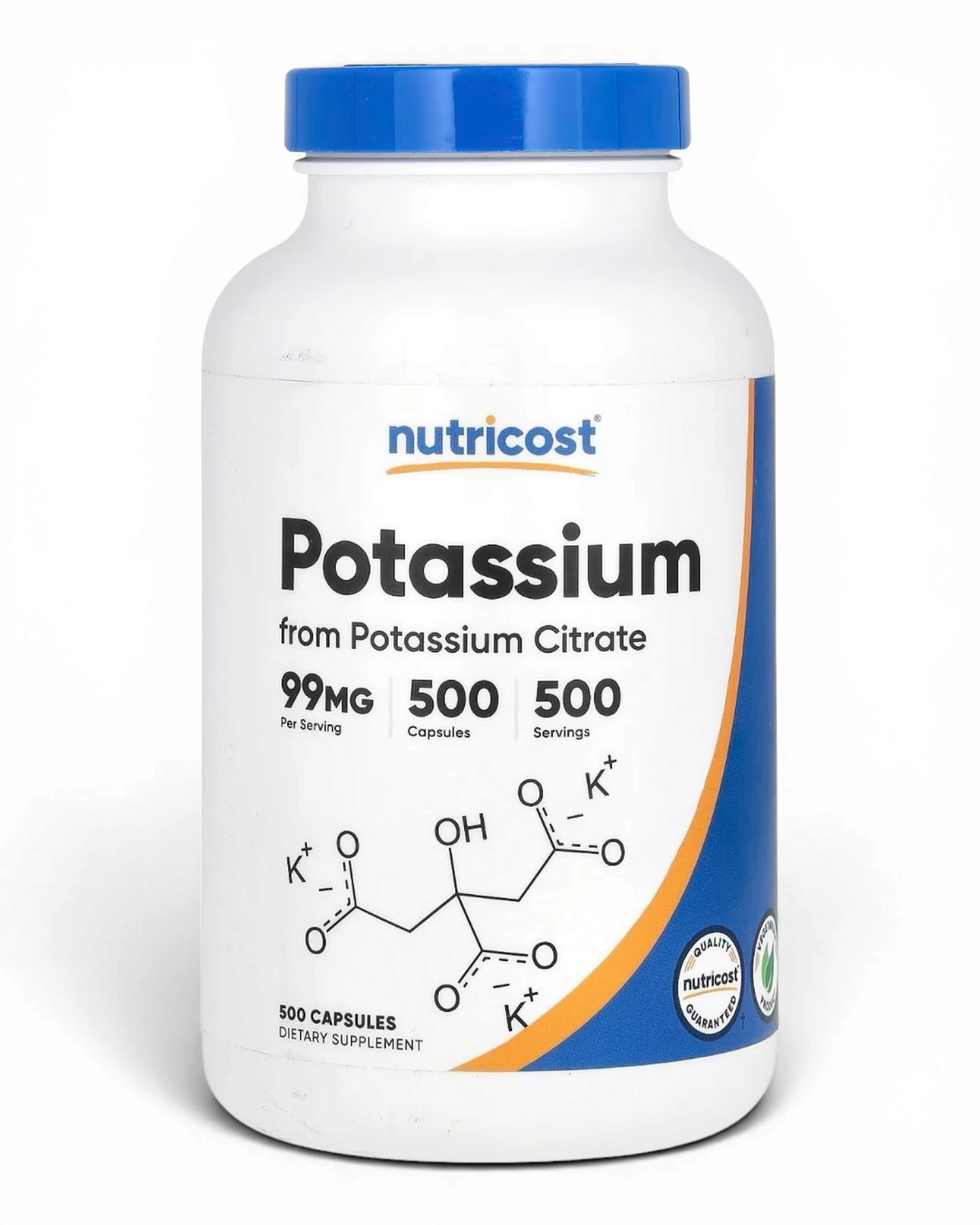 Nutricost – Potasio (Citrato de Potasio) 99 mg | 500 Cápsulas