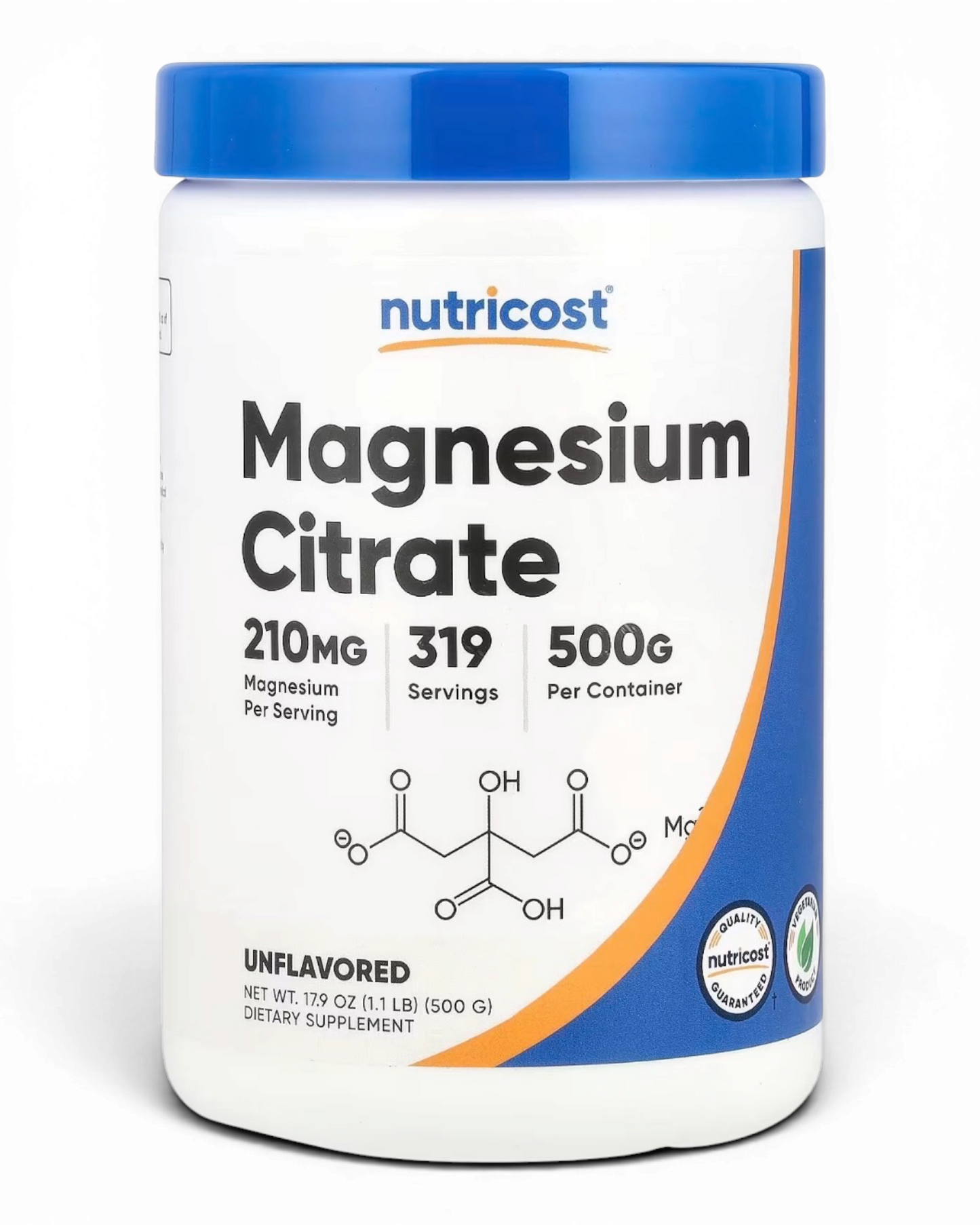 Citrato de Magnesio en Polvo – Nutricost 500 g