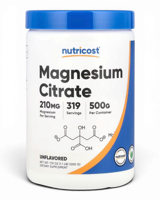 Citrato de Magnesio en Polvo – Nutricost 500 g