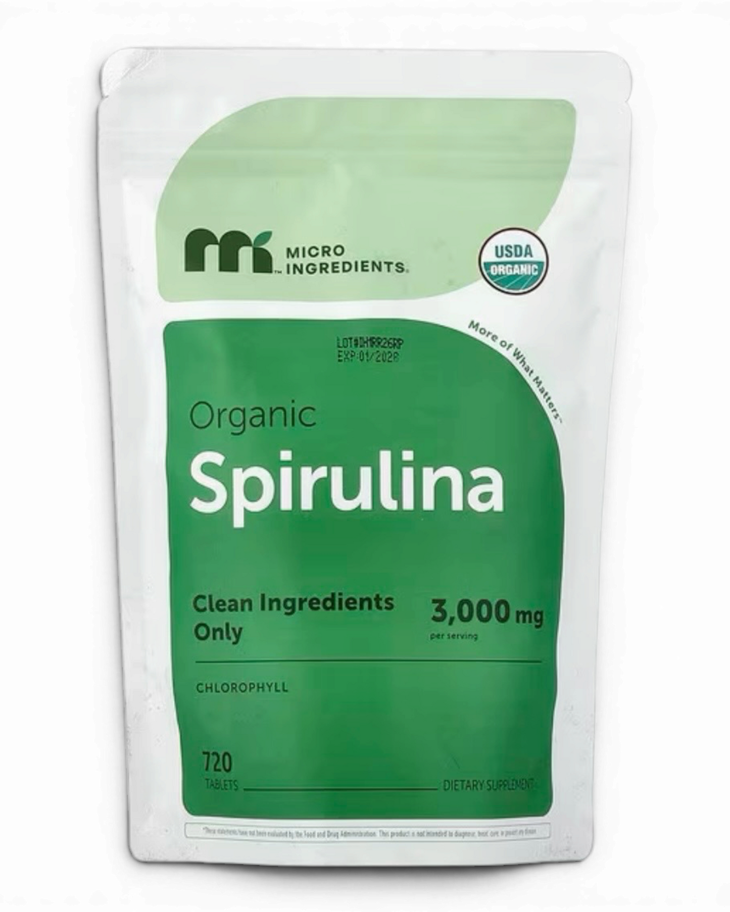 Espirulina Orgánica USDA | 720 Tabletas