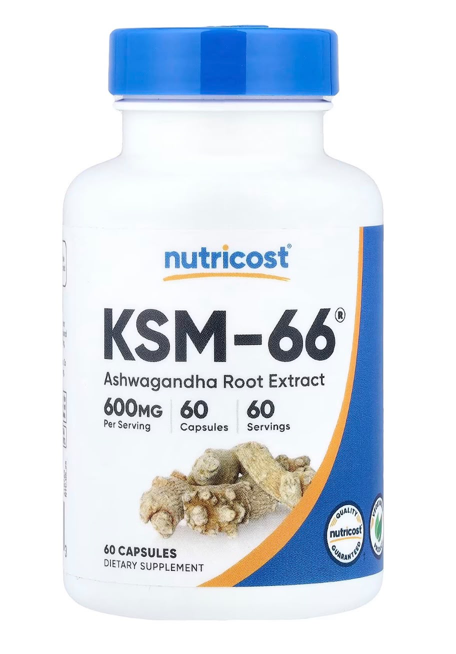 KSM-66® Ashwagandha Nutricost 600 mg – 60 Cápsulas
