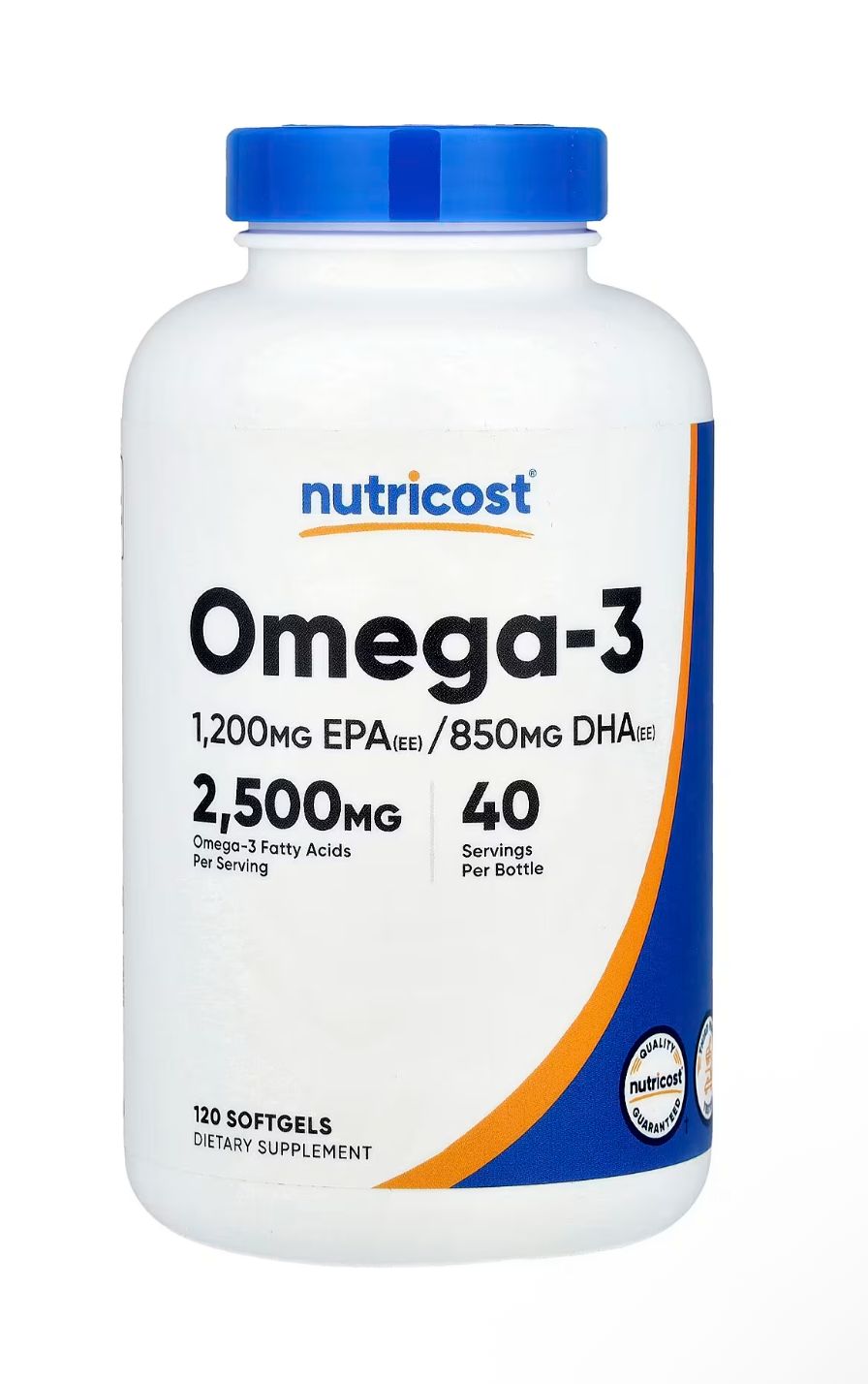 Nutricost Omega-3 de Alta Potencia | 120 Cápsulas Blandas