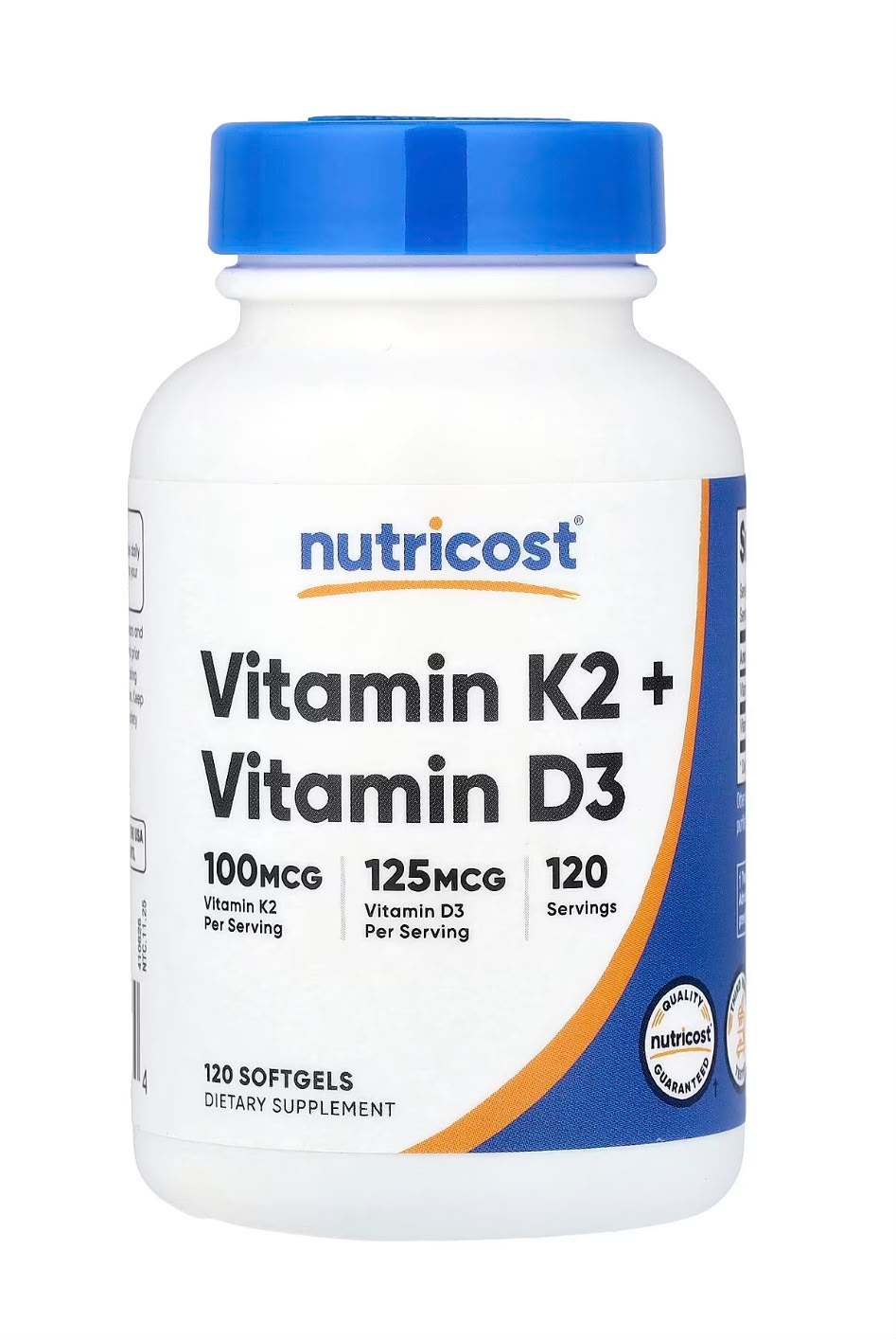 Vitamina K2 + Vitamina D3 Nutricost 120 Softgels